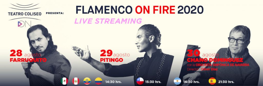 FESTIVAL FLAMENCO ON FIRE 2020Streaming  28, 29 y 30 de agosto 2020