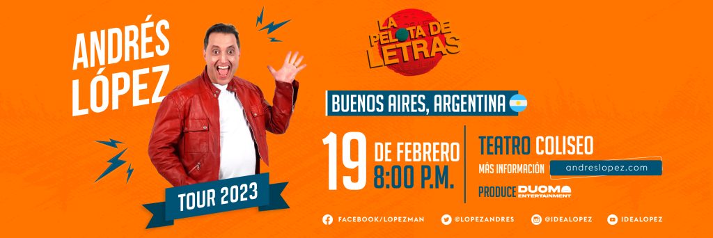 ANDRES LOPEZ - LA PELOTA DE LETRAS  Domingo 19 de febrero 20h